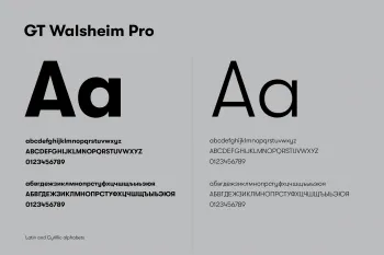Typografie, GT Walsheim Pro Font