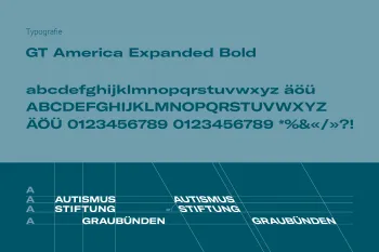 Typografie, GT America Expanded Bold, Schriftart, Schriftschnitt, Ausarbeitung